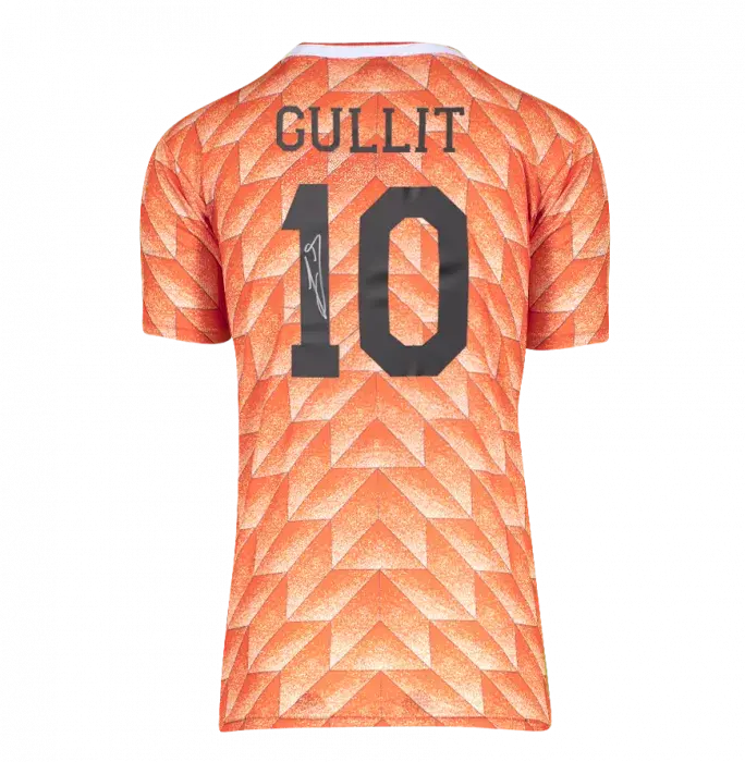 Ruud Gullit Back Signed Netherlands 1988 Home Shirt In Hero Frame: Option 1