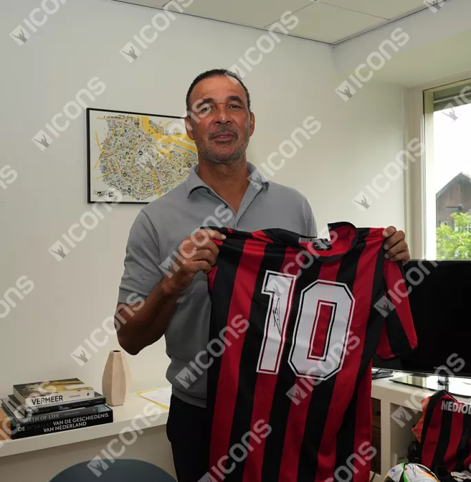 Ruud Gullit Official AC Milan Back Signed And Framed 1988 Home Shirt