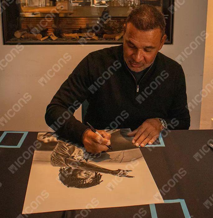 Ruud Gullit Official Chelsea FC Signed And Framed Original Tribute Artwork: Blues Icon