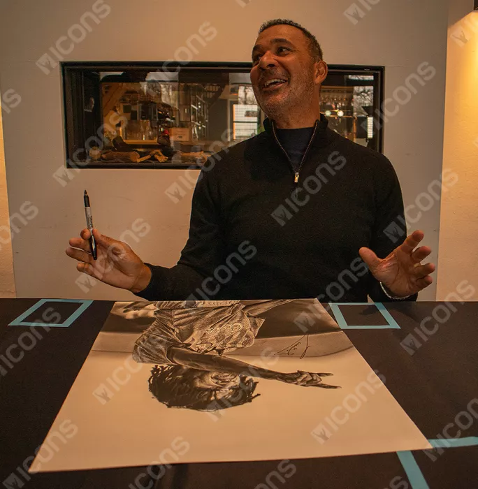 Ruud Gullit Official Chelsea FC Signed And Framed Original Tribute Artwork: Blues Icon