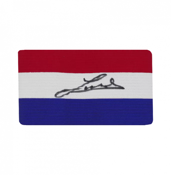 Ruud Gullit Signed And Framed Captain's Armband - Red
