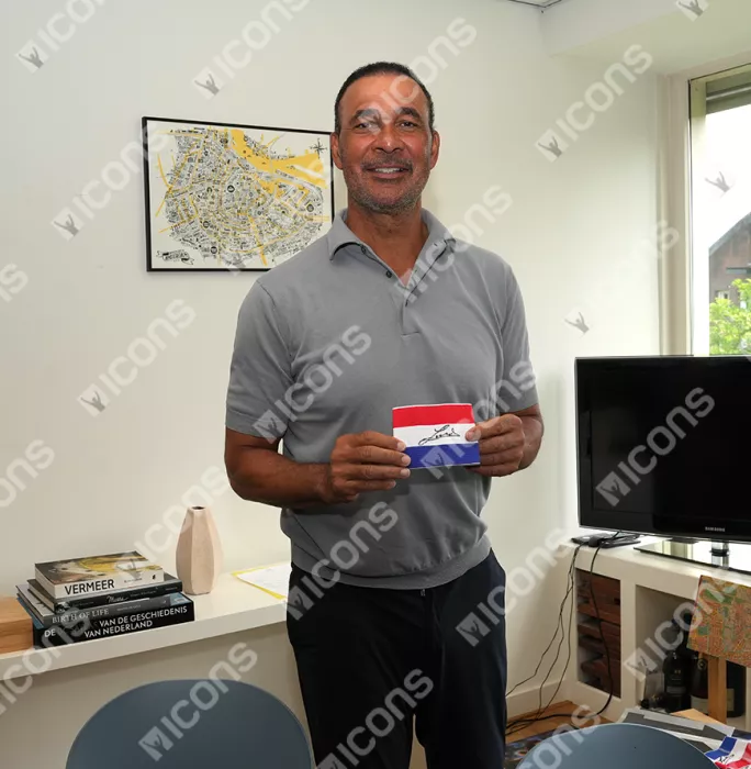 Ruud Gullit Signed And Framed Captain's Armband - Red