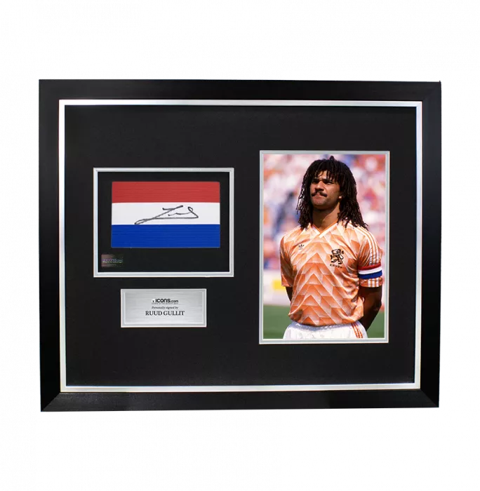 Ruud Gullit Signed and Framed Netherlands Captain's Armband