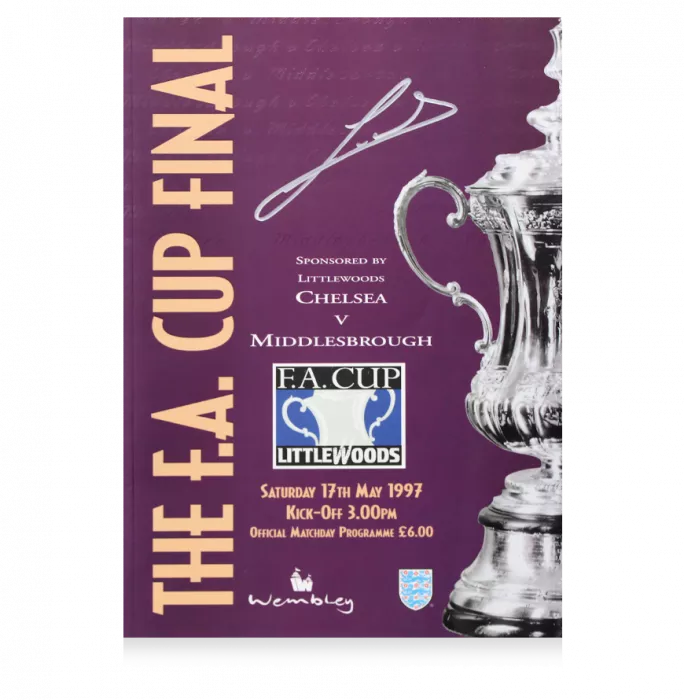 Ruud Gullit Signed And Framed Programme: 1997 FA Cup Final