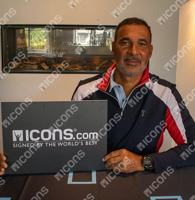 Ruud Gullit Signed Black Adidas Blackout Boot In Bubble Frame: Netherlands