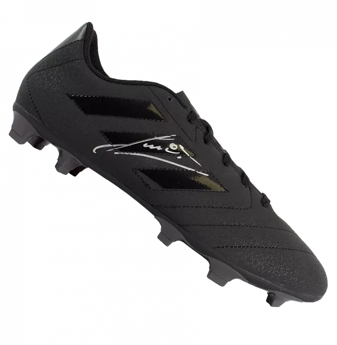 Ruud Gullit Signed Black Adidas Blackout Boot