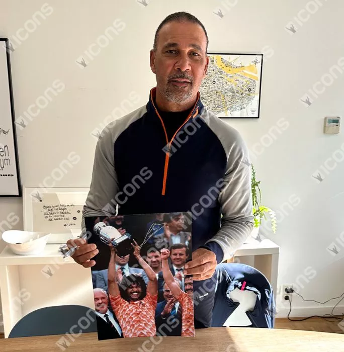 Ruud Gullit Signed Netherlands Photo In Premium Photo Frame: UEFA EURO 1988 Winner