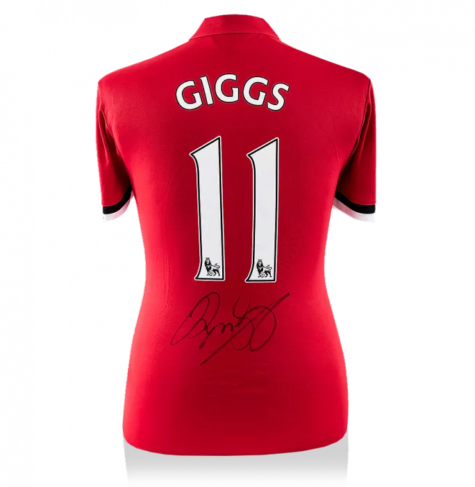 Ryan Giggs Back Signed Manchester United 1996-98 Home Shirt In Classic Frame