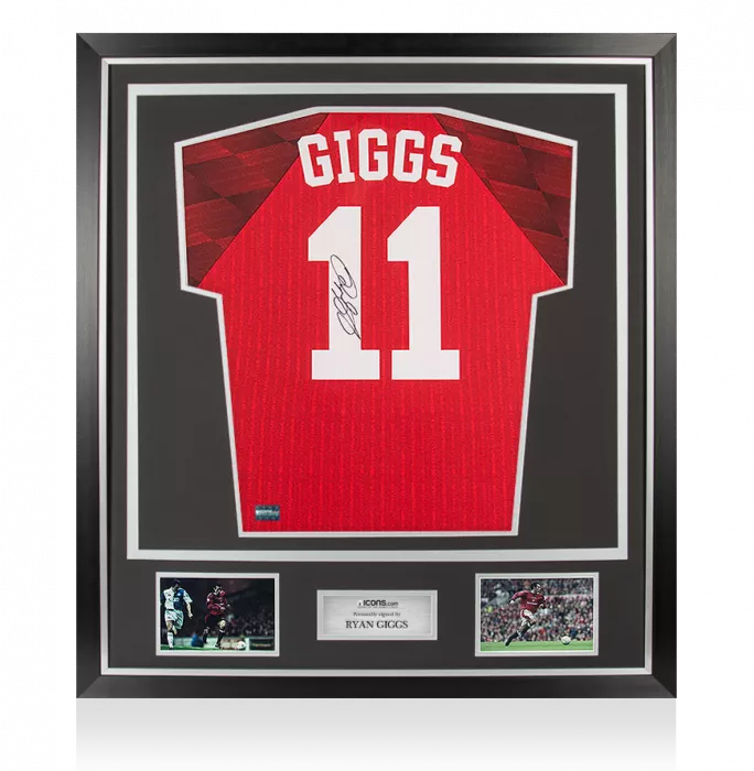 Ryan Giggs Back Signed Manchester United 1996-98 Home Shirt In Classic Frame