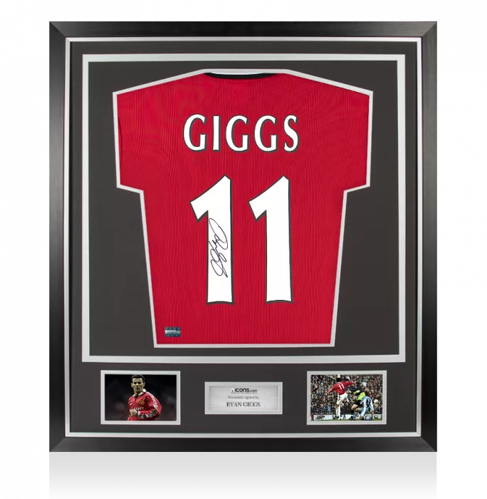 Ryan Giggs Back Signed Manchester United 1999 Home Shirt In Classic Frame