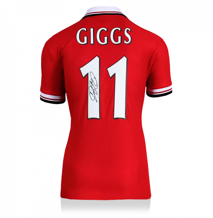 Ryan Giggs Back Signed Manchester United 1999 Home Shirt