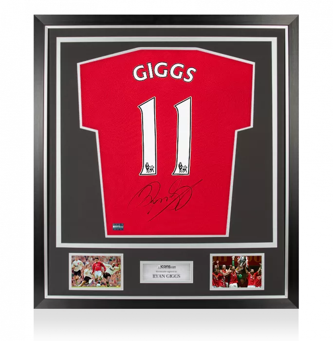 Ryan Giggs Back Signed Manchester United 2017-18 Home Shirt In Classic Frame