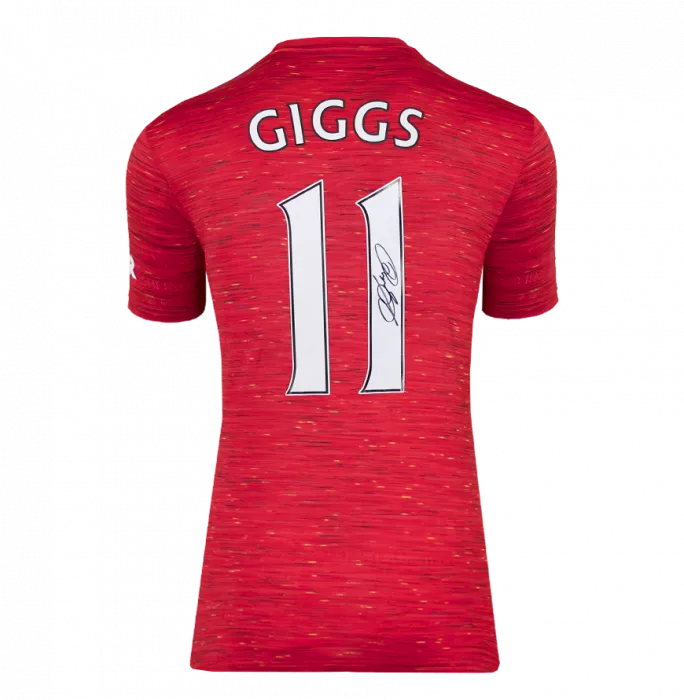 Ryan Giggs Back Signed Manchester United 2020-21 Home Shirt In Hero Frame: Option 1