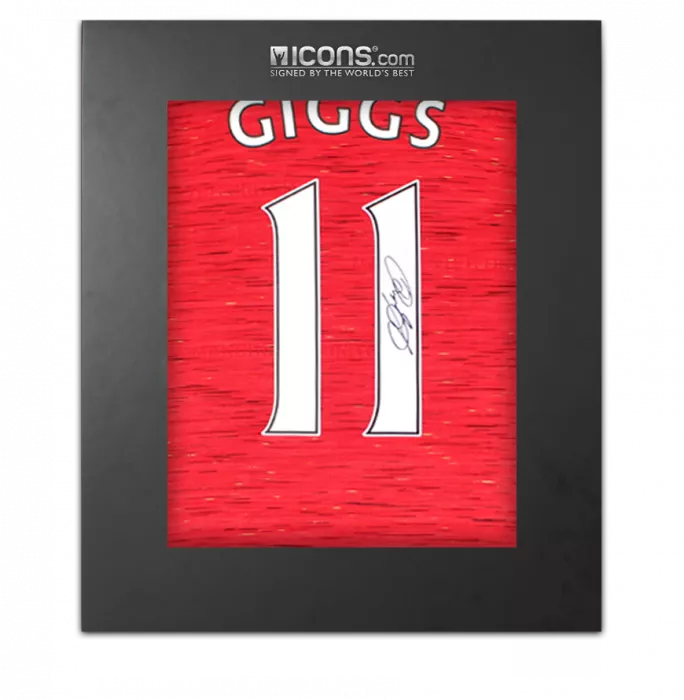 Ryan Giggs Back Signed Manchester United 2020-21 Home Shirt In Deluxe Packaging