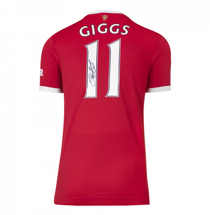 Ryan Giggs Back Signed Manchester United 2021-22 Home Shirt In Classic Frame