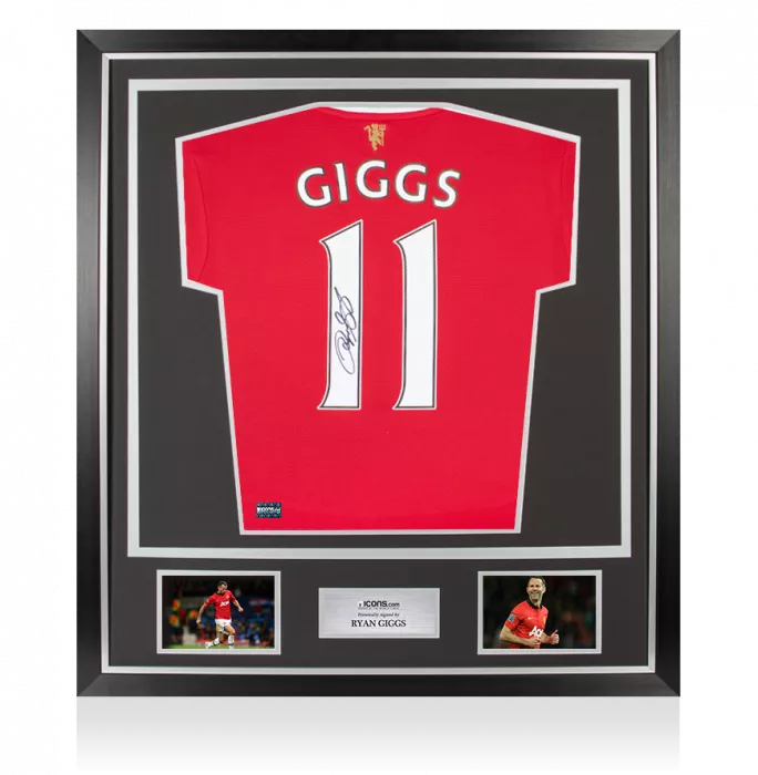 Ryan Giggs Back Signed Manchester United 2021-22 Home Shirt In Classic Frame