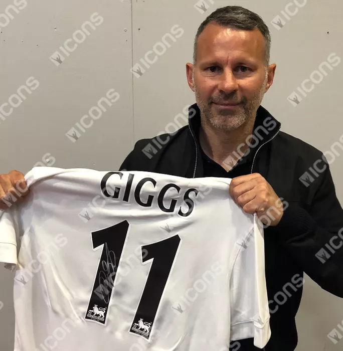Ryan Giggs Back Signed Modern Manchester United Away Shirt In Classic Frame