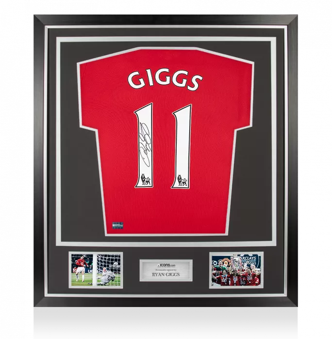 Ryan Giggs Back Signed Modern Manchester United Home Shirt In Classic Frame