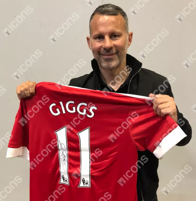 Ryan Giggs Back Signed Modern Manchester United Home Shirt