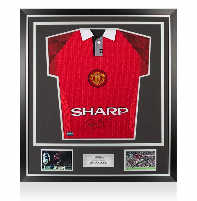 Ryan Giggs Front Signed Manchester United 1996-98 Home Shirt In Classic Frame