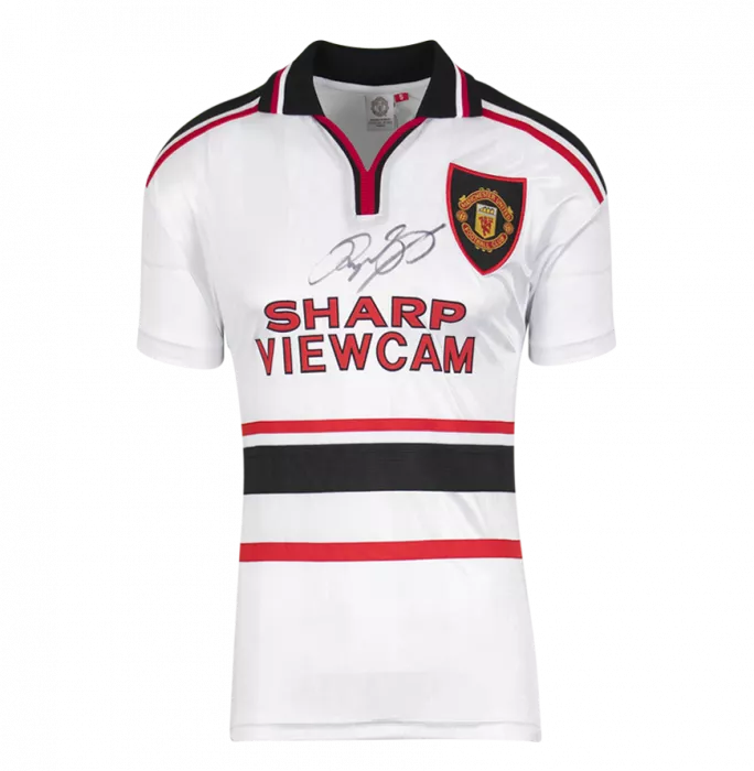 Ryan Giggs Front Signed Manchester United 1999-00 Away Shirt In Hero Frame: Option 1