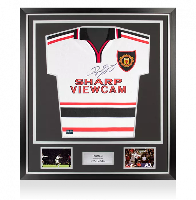 Ryan Giggs Front Signed Manchester United 1999-00 Away Shirt In Classic Frame