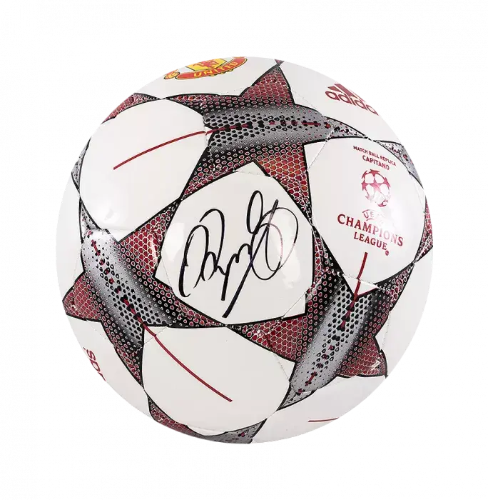 Ryan Giggs Signed Manchester United Branded UEFA Champions League Football