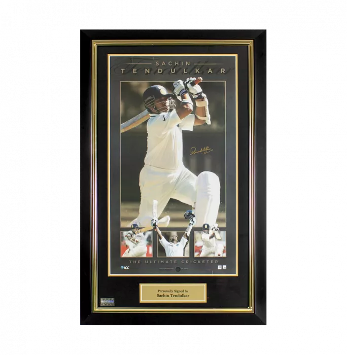 Sachin Tendulkar Signed And Framed India Photo: The Ultimate Cricketer