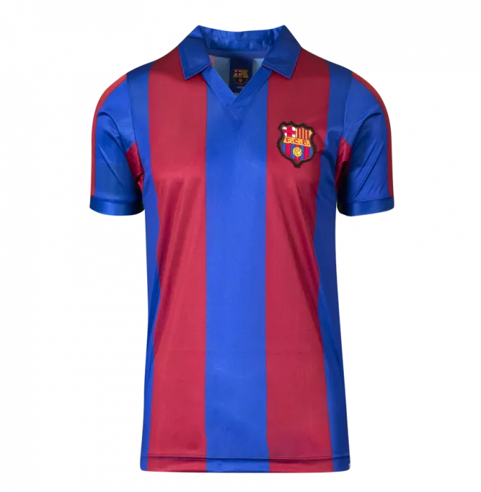 Samuel Eto’o Official FC Barcelona Back Signed And Framed Retro Home Shirt