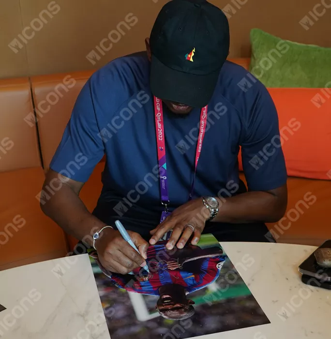 Samuel Eto’o Official FC Barcelona Signed And Framed Photo: 2006 UEFA Champions League Final Goal