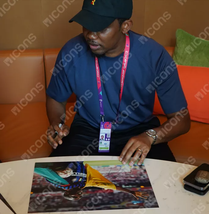 Samuel Eto’o Signed Internazionale Photo: 2010 UEFA Champions League Winner