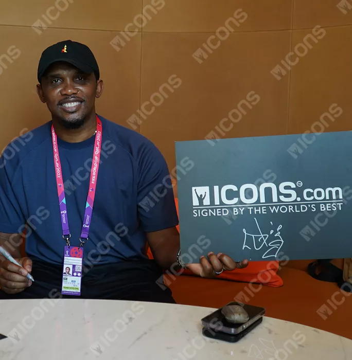 Samuel Eto’o Signed Internazionale Photo: 2010 UEFA Champions League Winner