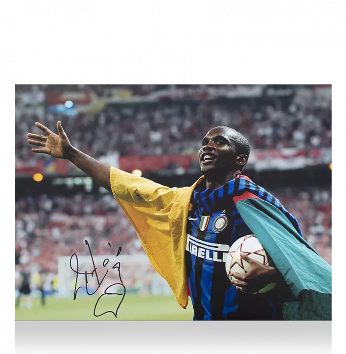 Samuel Eto’o Signed Internazionale Photo: 2010 UEFA Champions League Winner