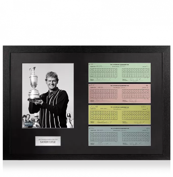 Sandy Lyle 1985 Royal St George's Open Scorecards In Champion Golfer Of The Year Frame
