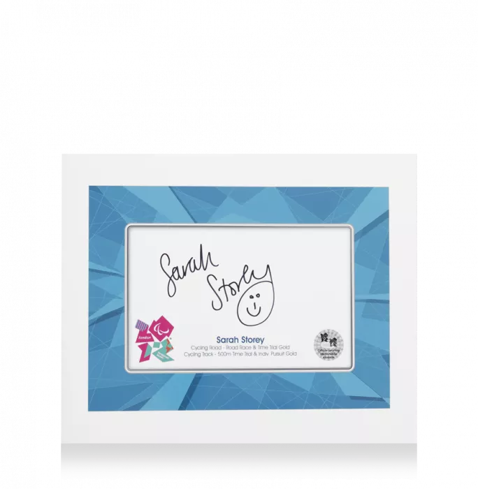 Sarah Storey Signed London 2012 Olympics Card