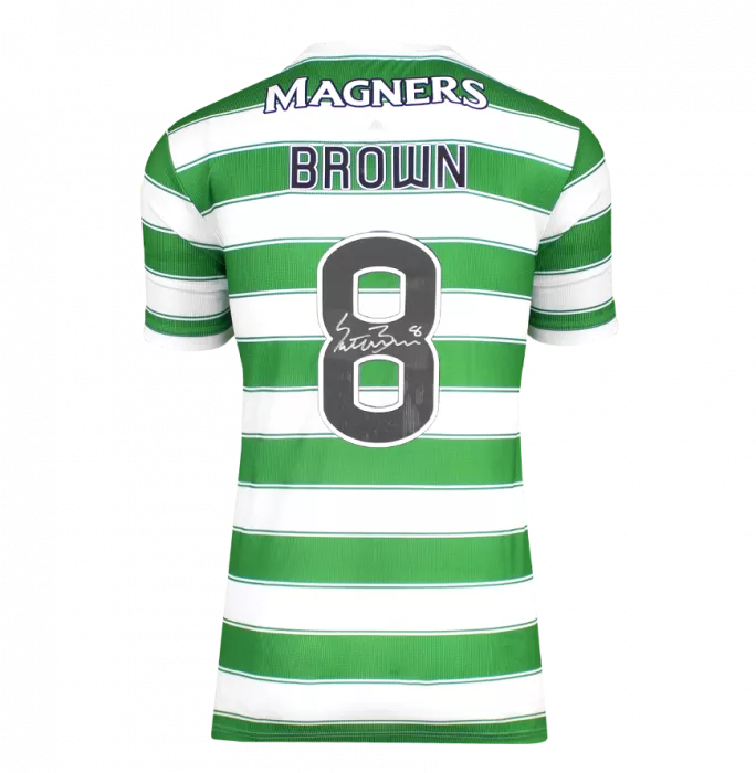Scott Brown Back Signed Celtic 2022-23 Home Shirt In Classic Frame