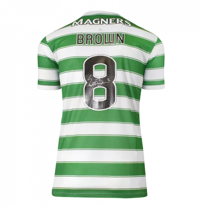 Scott Brown Back Signed Celtic FC 2021-22 Home Shirt In Classic Frame