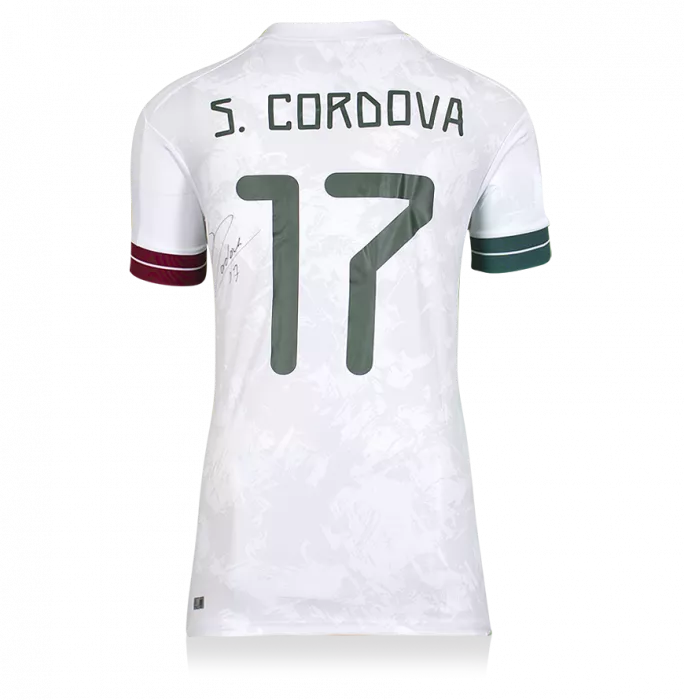 Sebastian Cordova Back Signed Mexico 2020 Away Shirt In Classic Frame