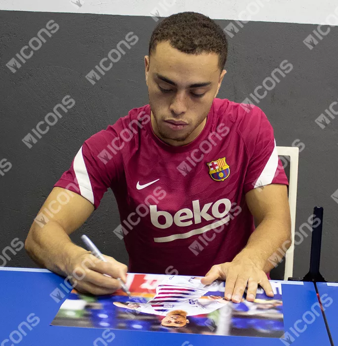 Sergino Dest Signed Landscape USMNT Photo In Black Wooden Frame