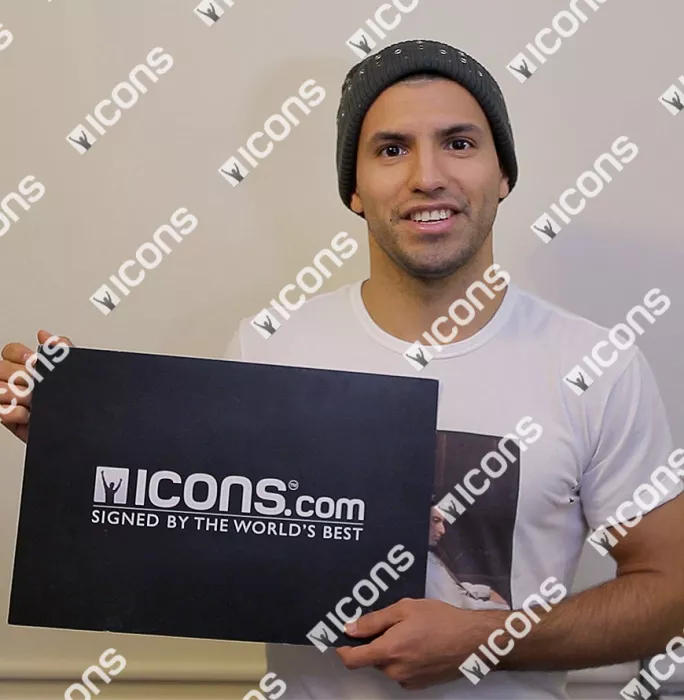 Sergio Aguero Back Signed Argentina 2020-21 Home Shirt In Hero Frame: Option 1