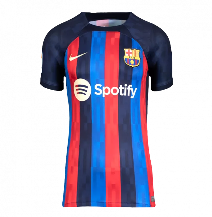 Sergio Busquets Back Signed FC Barcelona 2022-23 Home Shirt - "Mes Que Un Club" Inscription In Hero Frame: Option 1