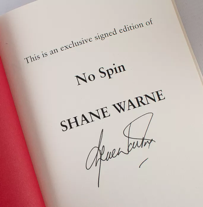 Shane Warne Signed Hardback Book: No Spin My Autobiography