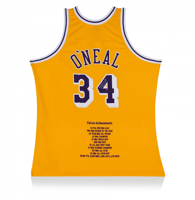 Shaquille O'Neal Signed Los Angeles Lakers 1996-97 Home Jersey: Career Achievements Special Edition