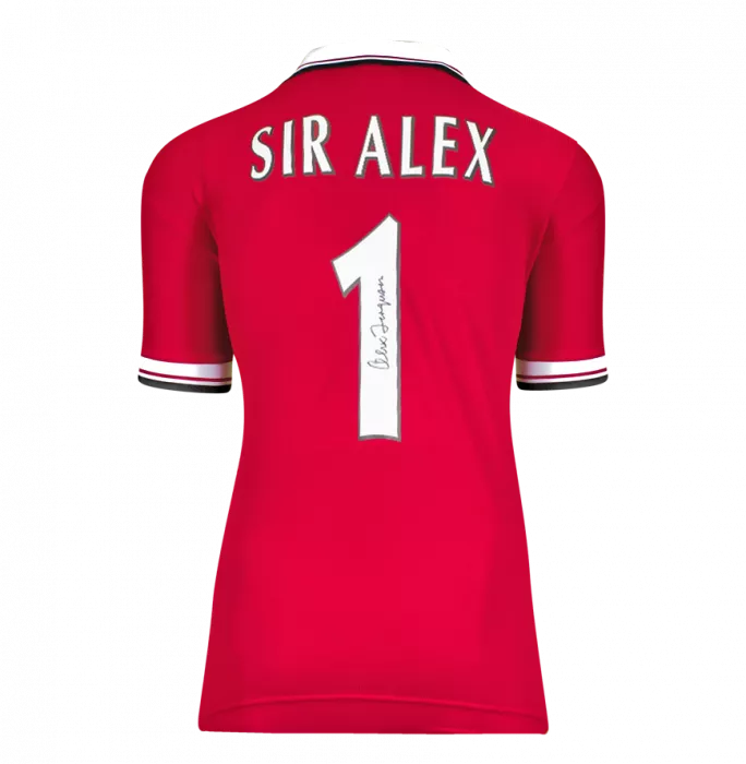 Sir Alex Ferguson Back Signed Manchester United 1999 Home Shirt: Sir Alex 1 In Classic Frame
