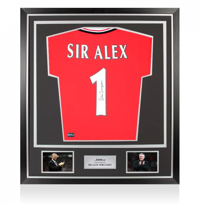 Sir Alex Ferguson Back Signed Manchester United 1999 Home Shirt: Sir Alex 1 In Classic Frame