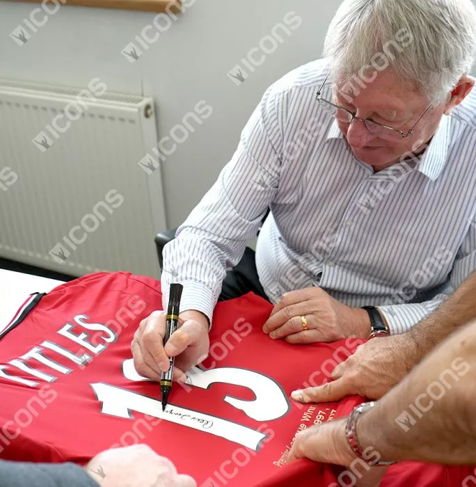 Sir Alex Ferguson Back Signed Manchester United 1999 Home Shirt: Titles 13 In Classic Frame