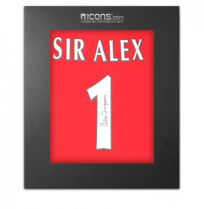 Sir Alex Ferguson Back Signed Manchester United 1999 League Shirt - Number 1 In Deluxe Packaging