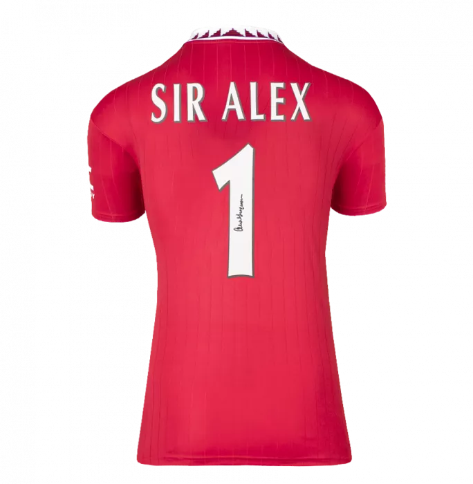 Sir Alex Ferguson Ferguson Back Signed Manchester United 2022-23 Home Shirt In Hero Frame: Option 1