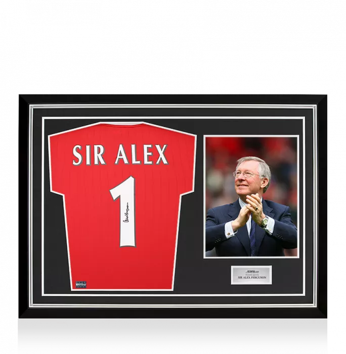 Sir Alex Ferguson Ferguson Back Signed Manchester United 2022-23 Home Shirt In Hero Frame: Option 1
