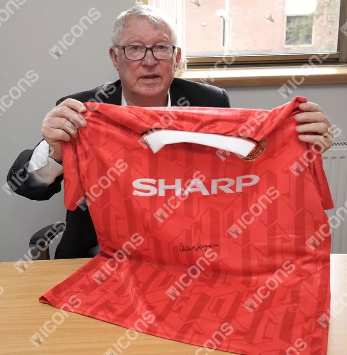 Sir Alex Ferguson Front Signed Manchester United 1994 Home Shirt In Classic Frame